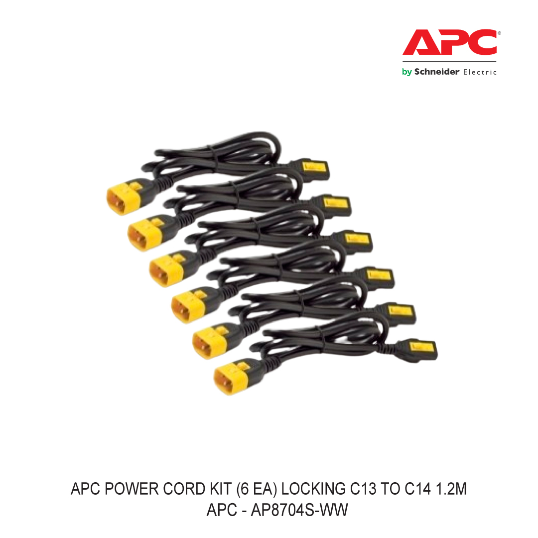 APC POWER CORD KIT (6 EA) LOCKING C13 TO C14 1.2M