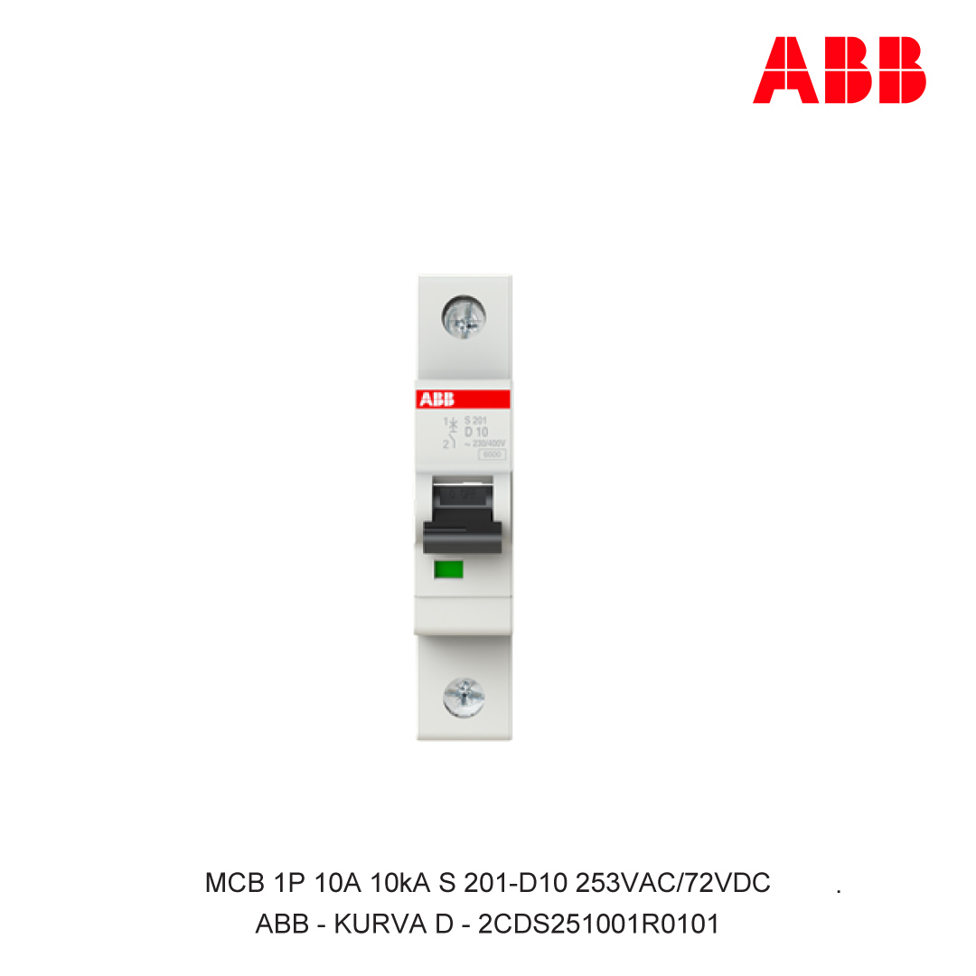 MCB 1P 10A 6kA/10kA CURVA D