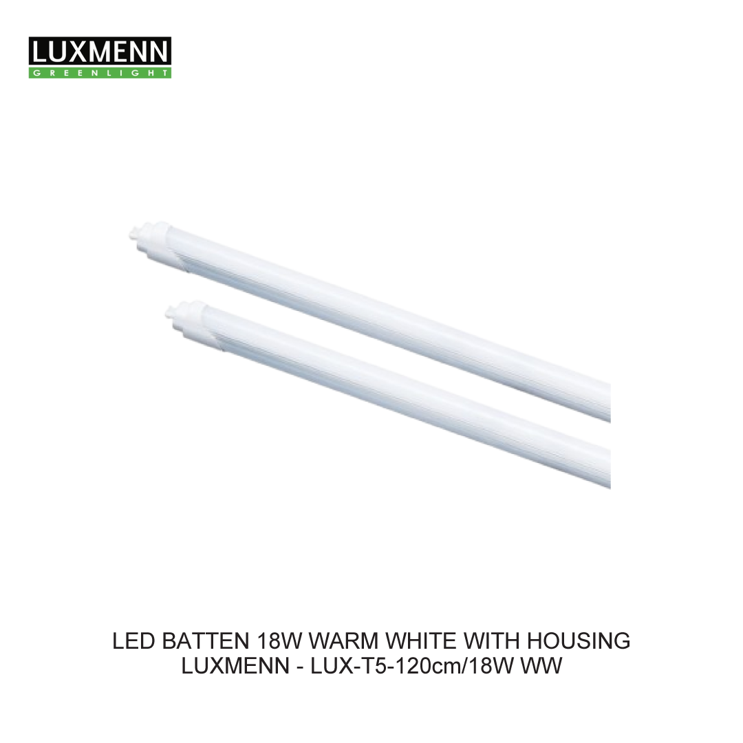 LUXMENN LAMPU BATTEN 18W WARM WHITE
