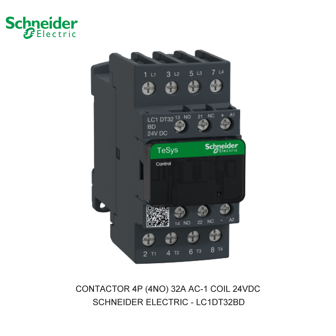 CONTACTOR 4P (4NO) 32A AC-1 COIL 24VDC
