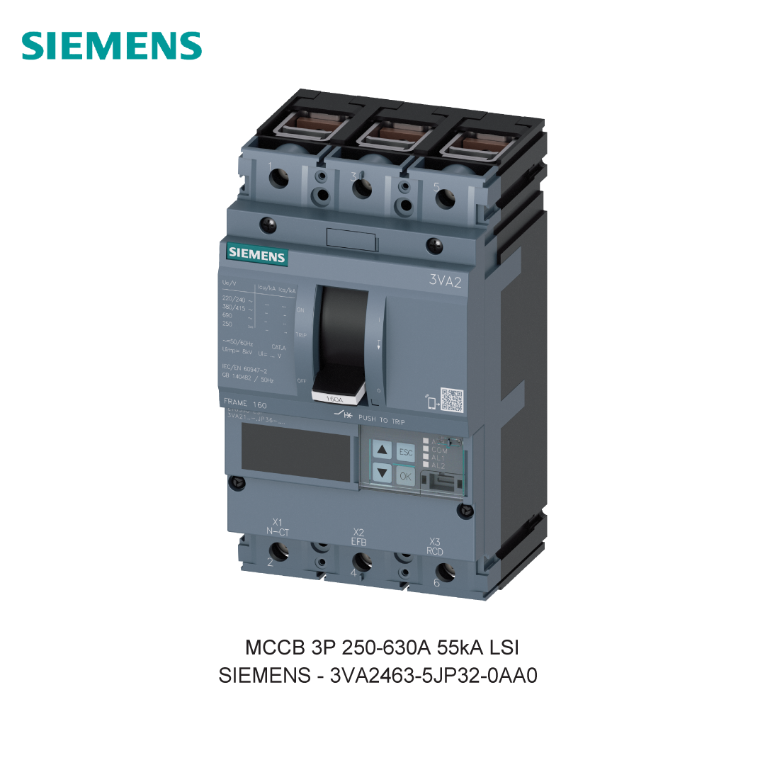 MCCB 3P 250-630A 55kA LSI