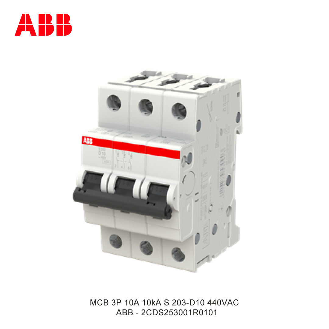 MCB 3P 10A 6kA/10kA KURVA D