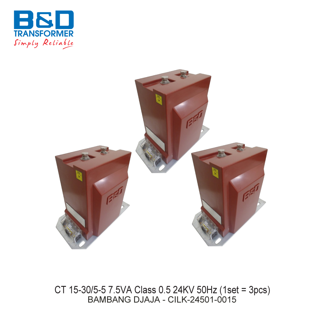 CT 15-30/5-5 7.5VA Class 0.5 24KV 50Hz (1set = 3pcs)