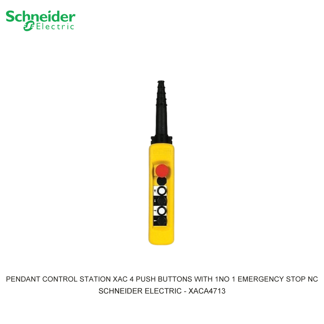 PENDANT CONTROL STATION XAC 4 PUSH BUTTONS WITH 1NO 1 EMERGENCY STOP NC