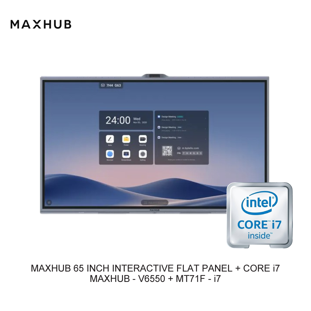MAXHUB 65 INCH INTERACTIVE FLAT PANEL + CORE i7