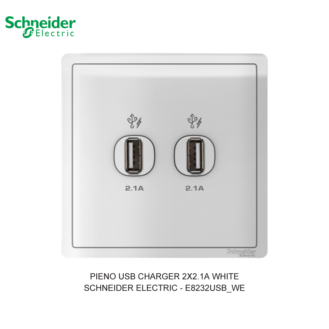 PIENO USB CHARGER 2X2.1A WHITE