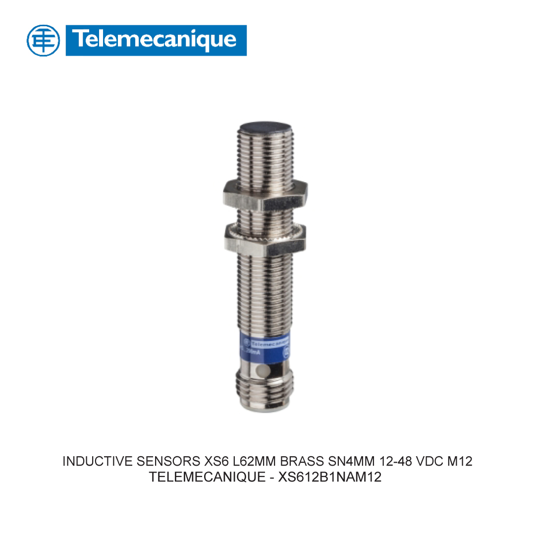 INDUCTIVE SENSORS XS6 L62MM BRASS SN4MM 12-48 VDC M12