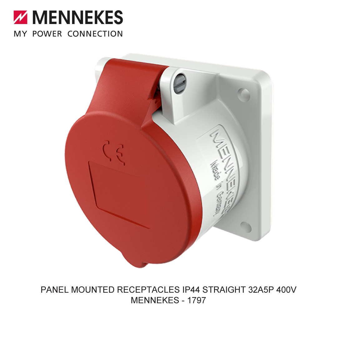 PANEL MOUNTED RECEPTACLES IP44 STRAIGHT 32A5P 400V