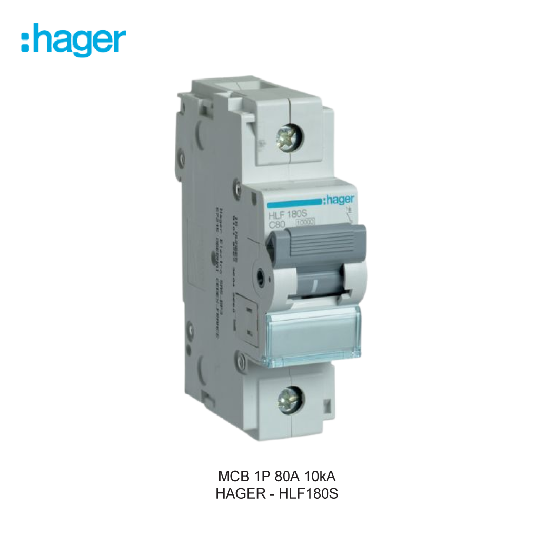 HAGER MCB 1P 80A 10kA CURVA C