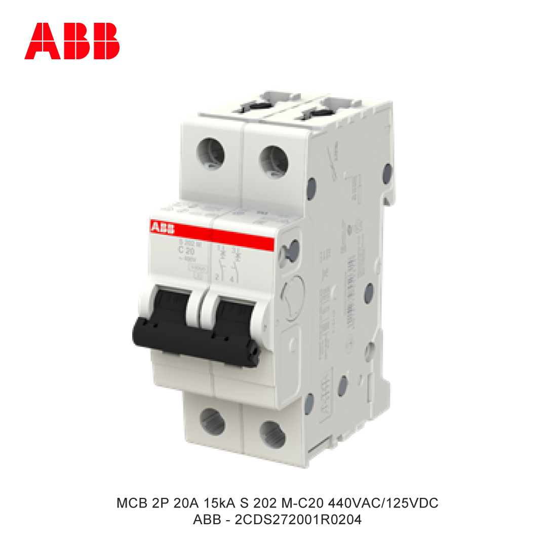 MCB 2P 20A 15kA CURVA C