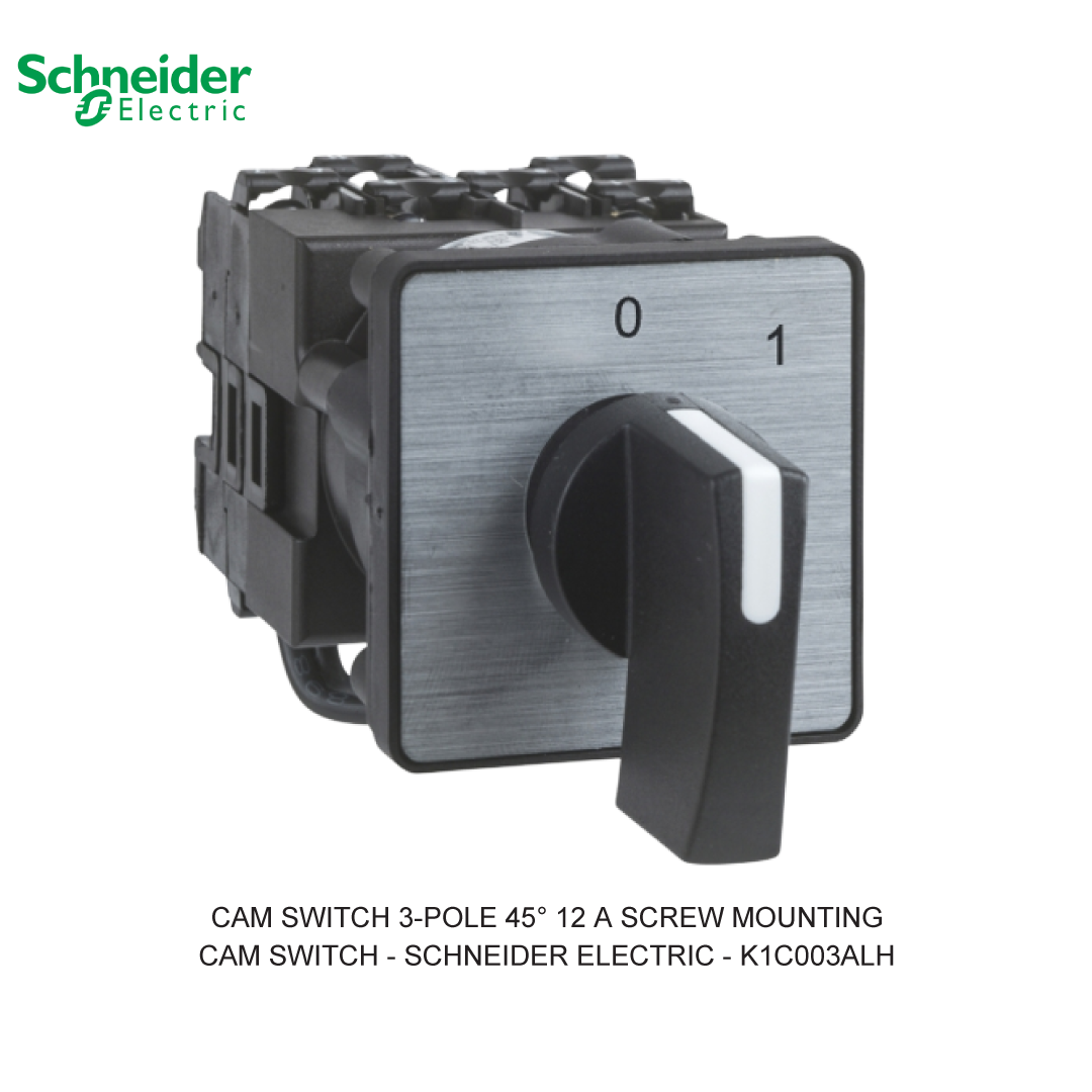 CAM SWITCH 3-POLE 45° 12 A SCREW MOUNTING