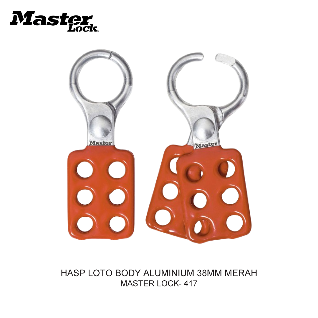 HASP LOTO BODY ALUMINIUM 38MM MERAH