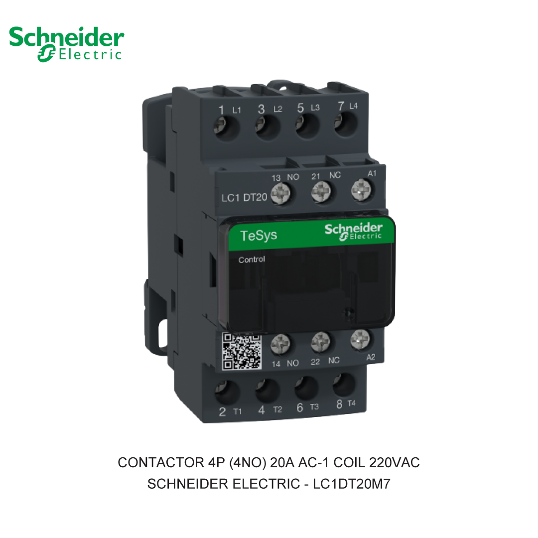 CONTACTOR 4P (4NO) 20A AC-1 COIL 220VAC