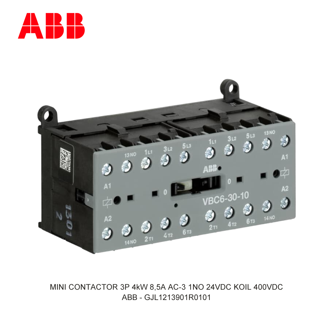 MINI KONTAKTOR 3P 4kW 8.5A AC-3 24V COIL 400VAC 1NO