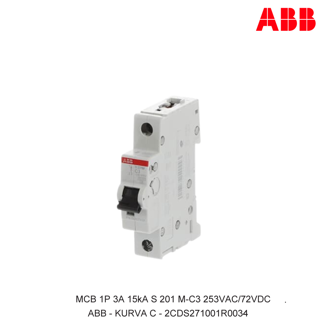 MCB 1P 3A 15kA CURVA C