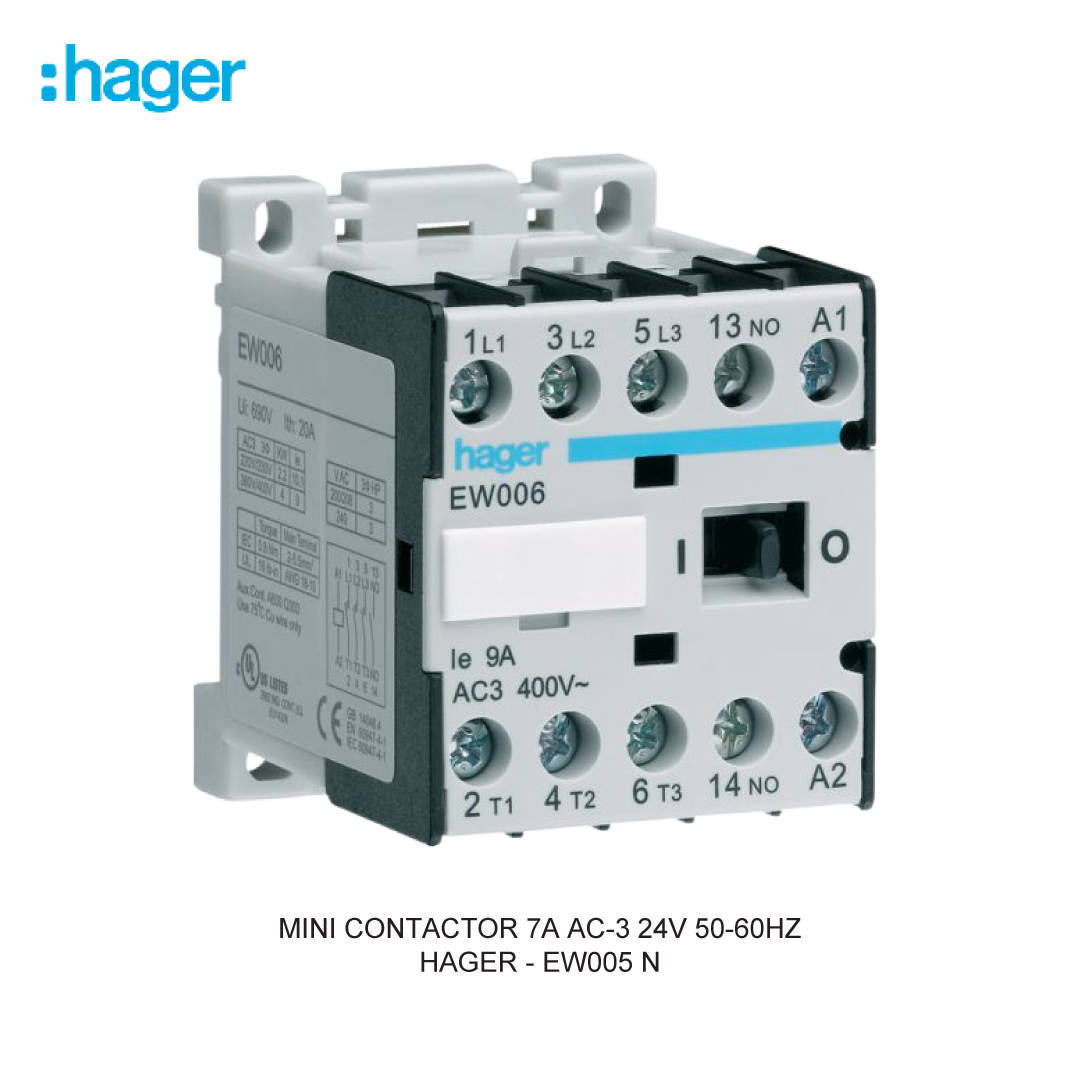MINI CONTACTOR 7A AC-3 24V 50-60HZ