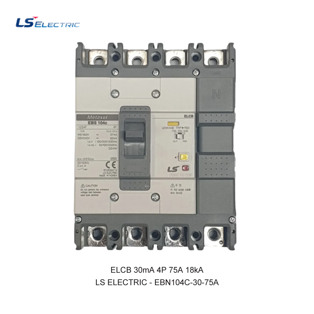 ELCB 30mA 4P 75A 18kA