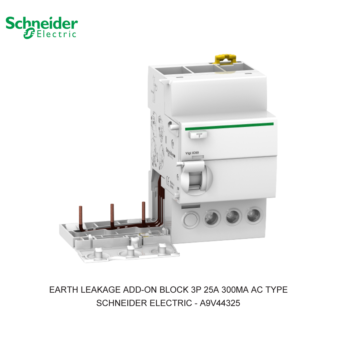 EARTH LEAKAGE ADD-ON BLOCK 3P 25A 300MA AC TYPE