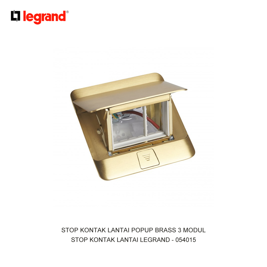 STOP KONTAK LANTAI POPUP BRASS 3 MODUL