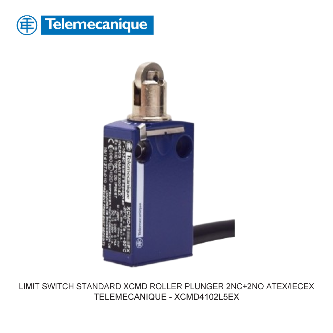 LIMIT SWITCH STANDARD XCMD ROLLER PLUNGER 2NC+2NO ATEX/IECEX