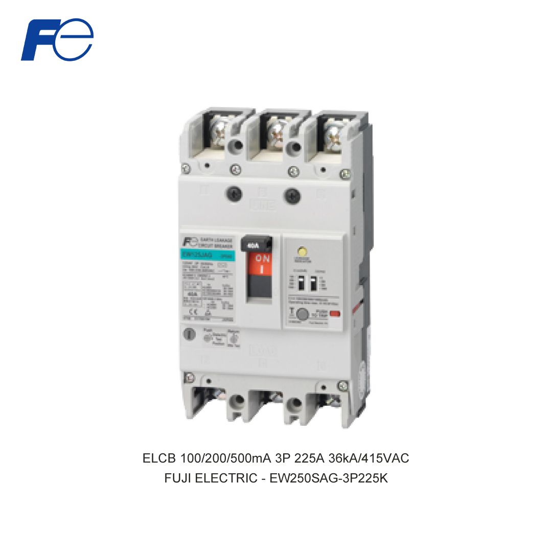 ELCB 100/200/500mA 3P 225A 36kA/415VAC