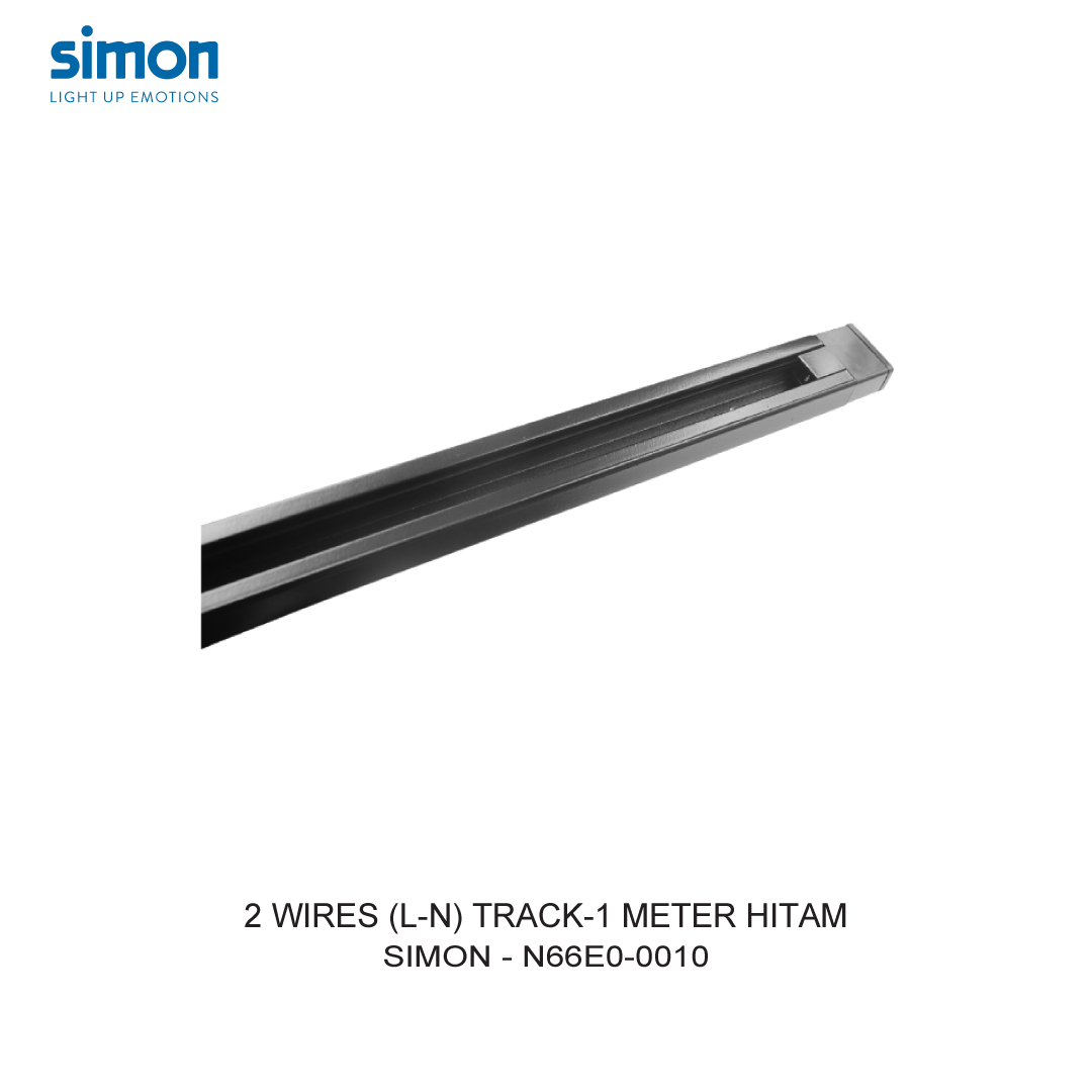 SIMON 2 WIRES (L-N) TRACK-1 METER HITAM
