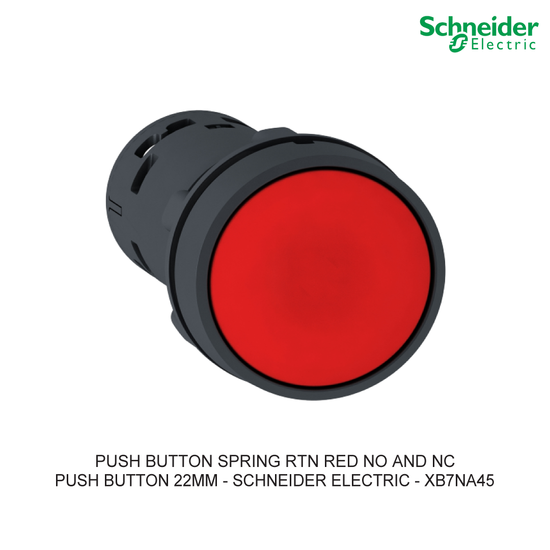 PUSH BUTTON SPRING RTN RED NO AND NC