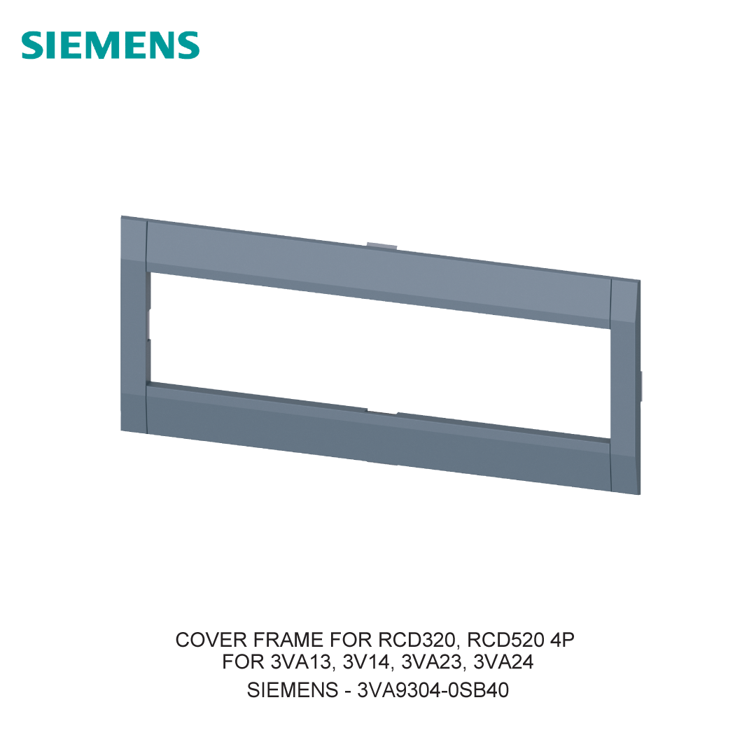 COVER FRAME FOR RCD320, RCD520 4P FOR 3VA13, 3V14, 3VA23, 3VA24