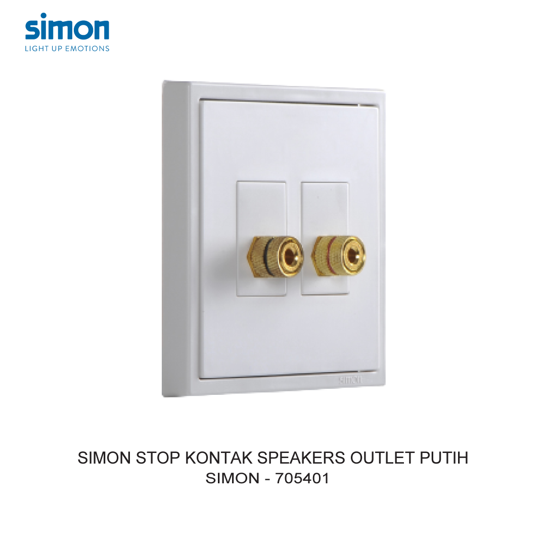 SIMON i7 STOP KONTAK SPEAKERS OUTLET PUTIH