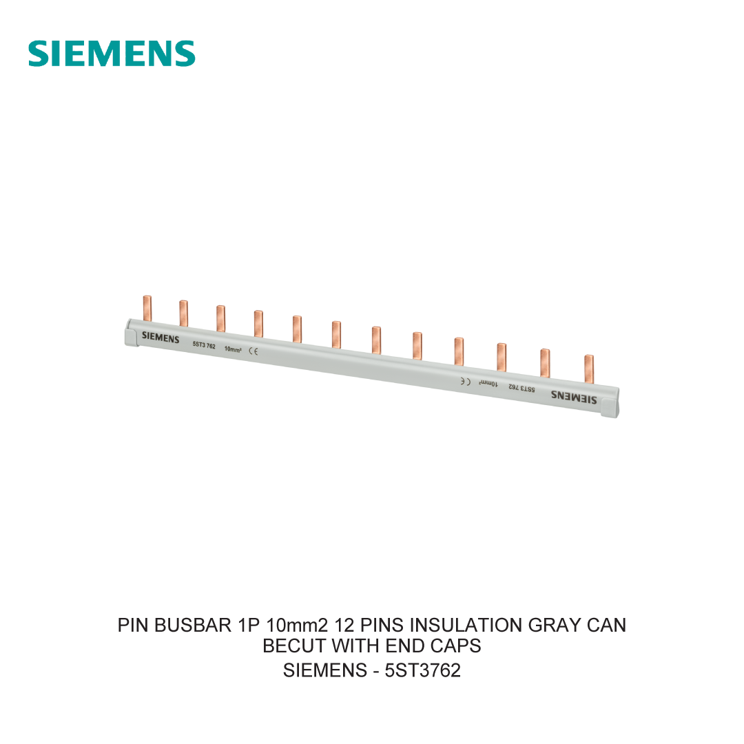 PIN BUSBAR 1P 10mm2 12 PINS INSULATION GRAY CAN BECUT WITH END CAPS