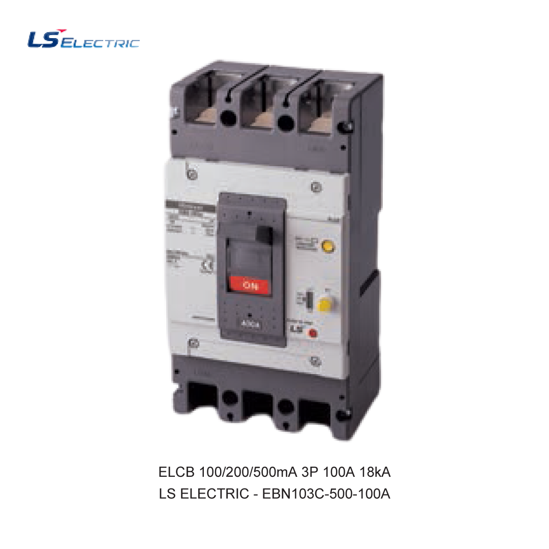ELCB 100/200/500mA 3P 100A 18kA
