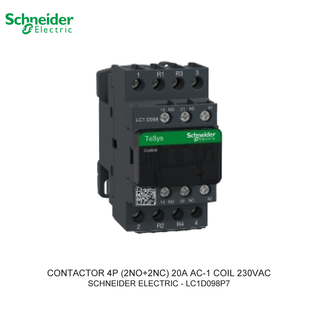 CONTACTOR 4P (2NO+2NC) 20A AC-1 COIL 230VAC