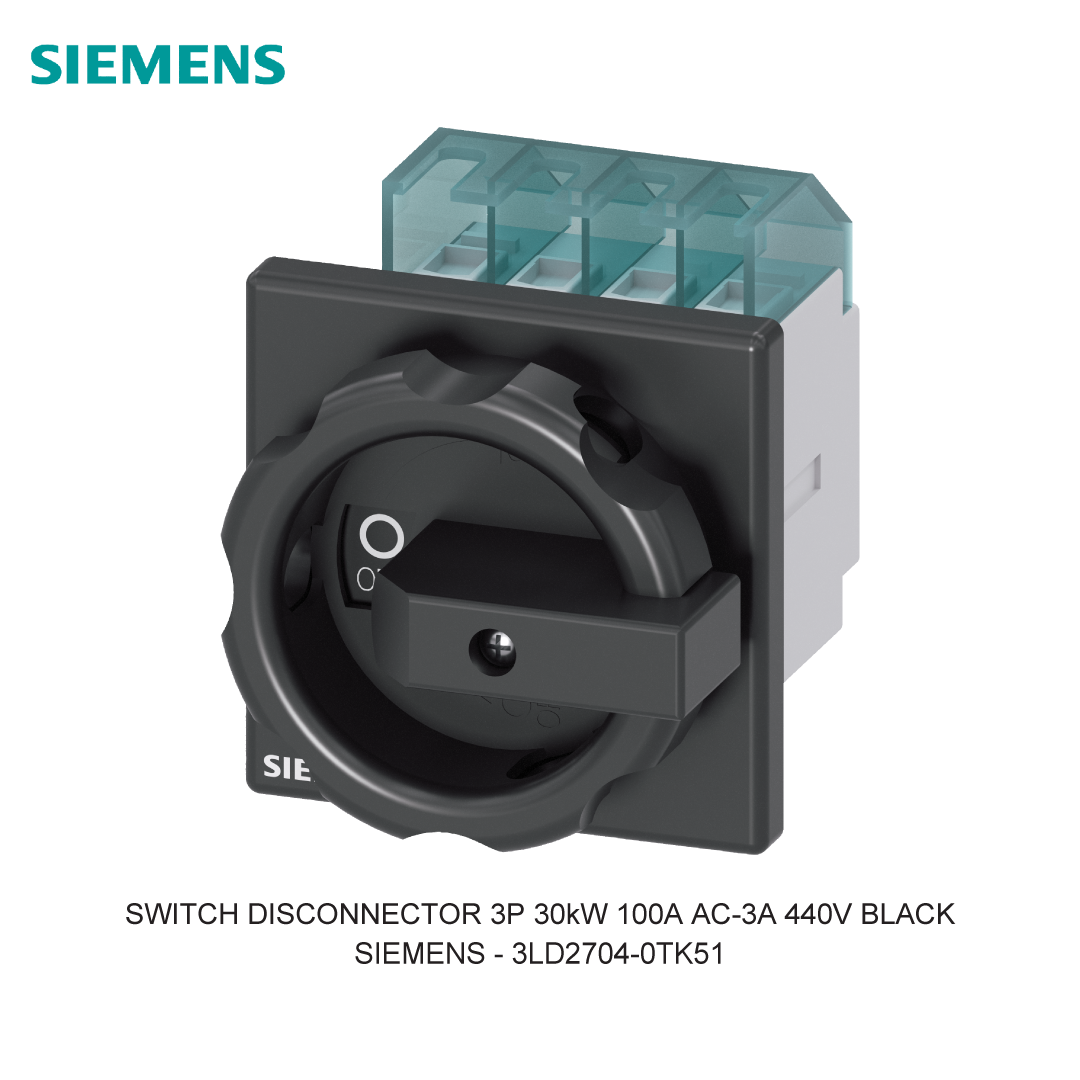 SWITCH DISCONNECTOR 3P 30kW 100A AC-3A 440V BLACK