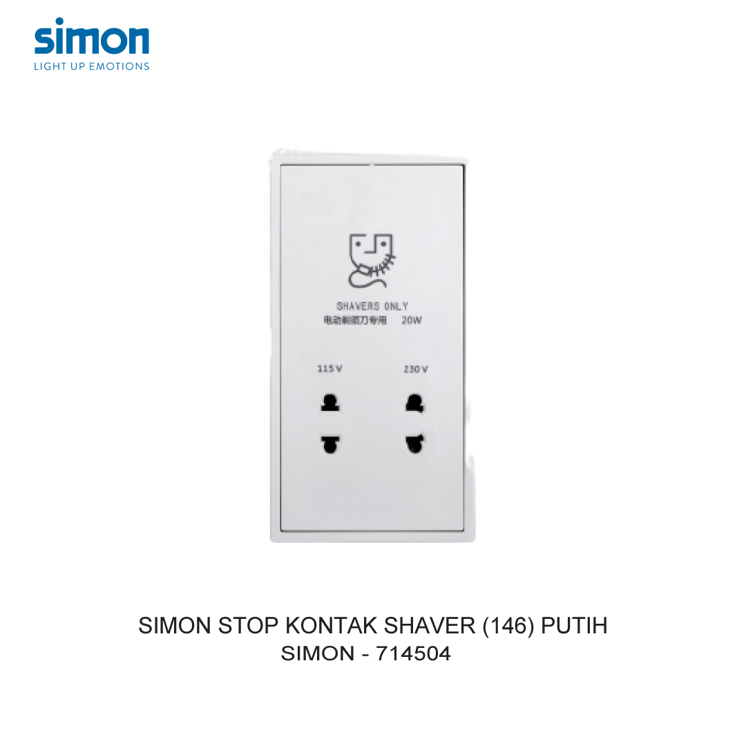 SIMON i7 STOP KONTAK SHAVER (146) PUTIH