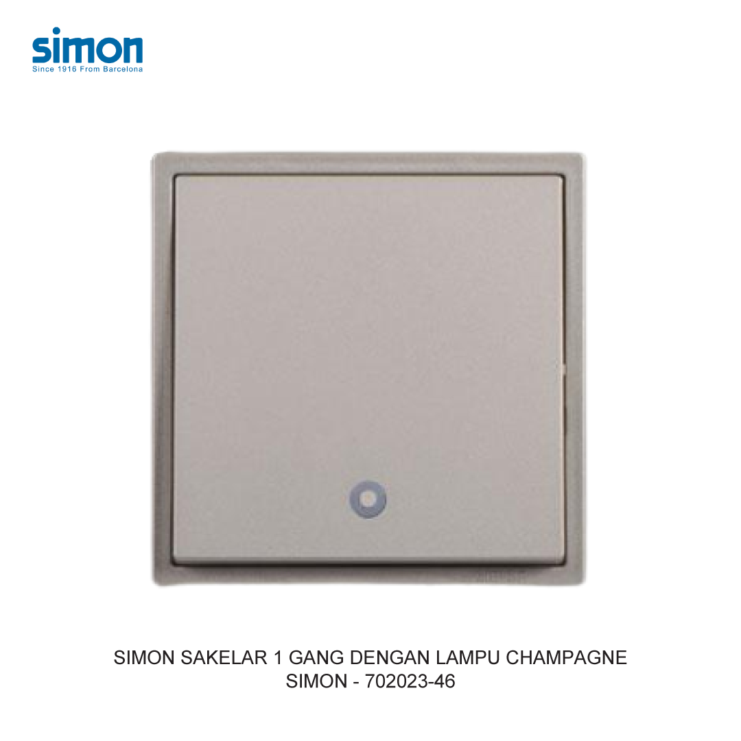 SIMON i7 DOUBLE POLE SWITCH MODULE WITH LED CHAMPAGNE
