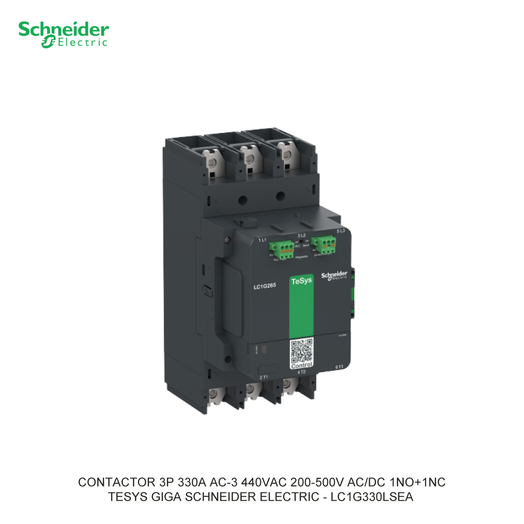CONTACTOR 3P 330A AC-3 440VAC 200-500V AC/DC 1NO+1NC