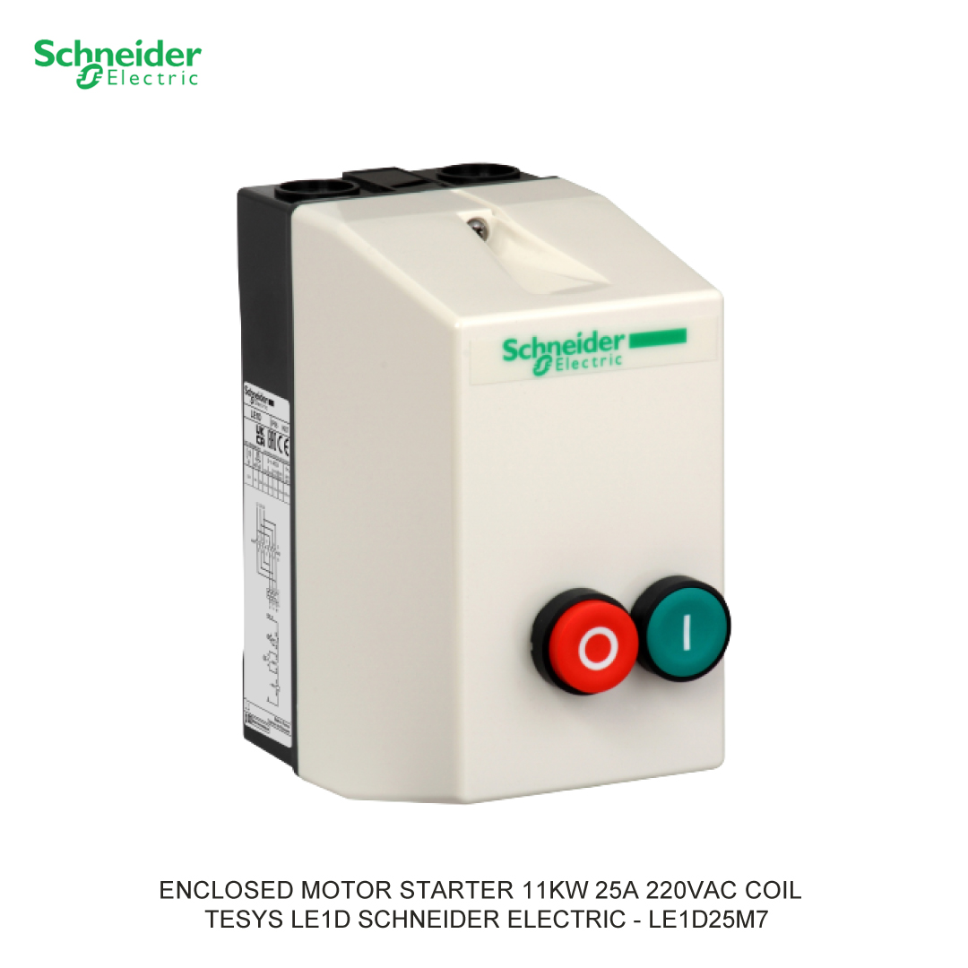 ENCLOSED MOTOR STARTER 11KW 25A 220VAC COIL