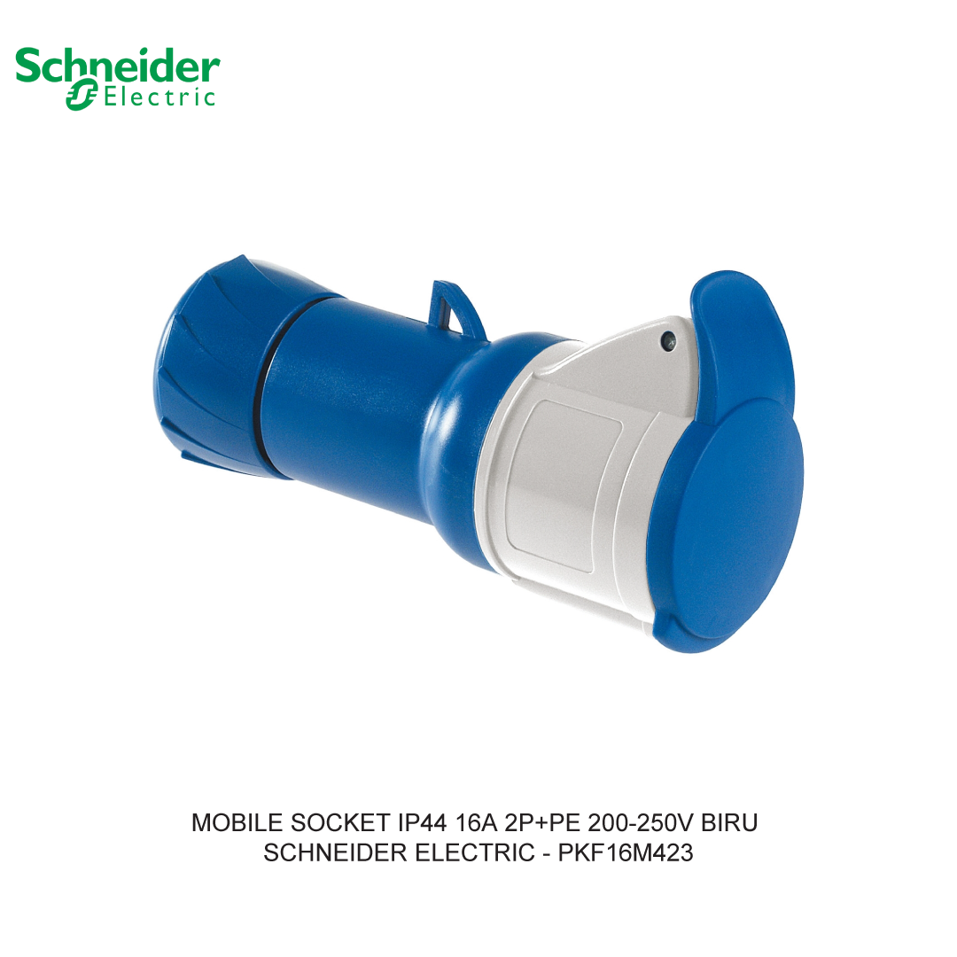 MOBILE SOCKET IP44 16A 2P+PE 200-250V BIRU