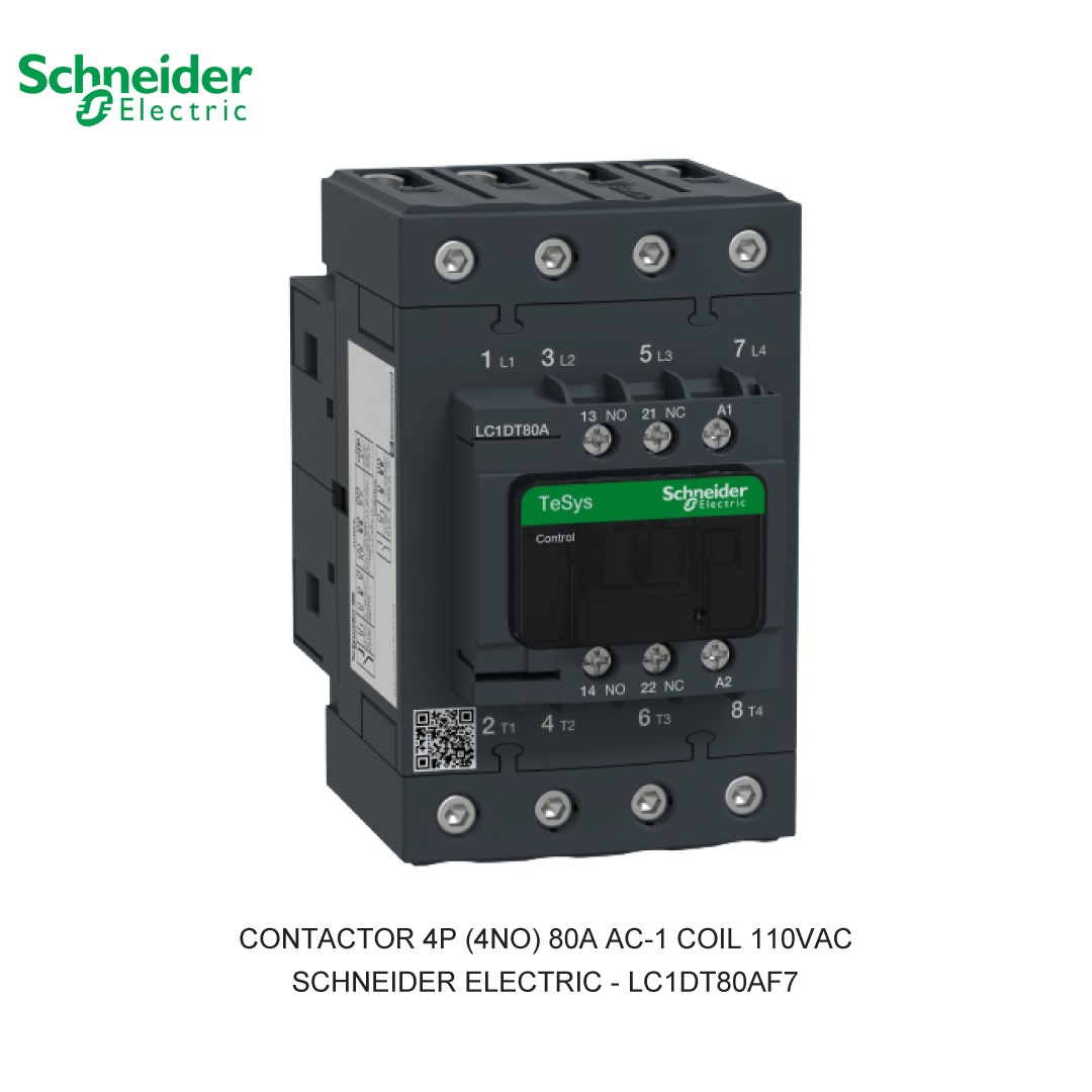 CONTACTOR 4P (4NO) 80A AC-1 COIL 110VAC
