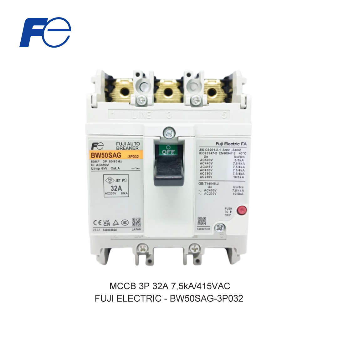 MCCB 3P 32A 7,5kA/415VAC