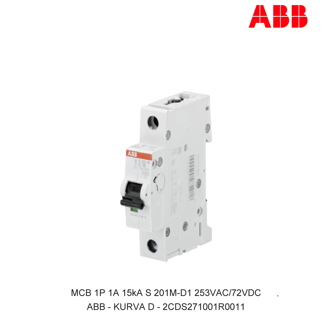 MCB 1P 1A 15kA CURVA D