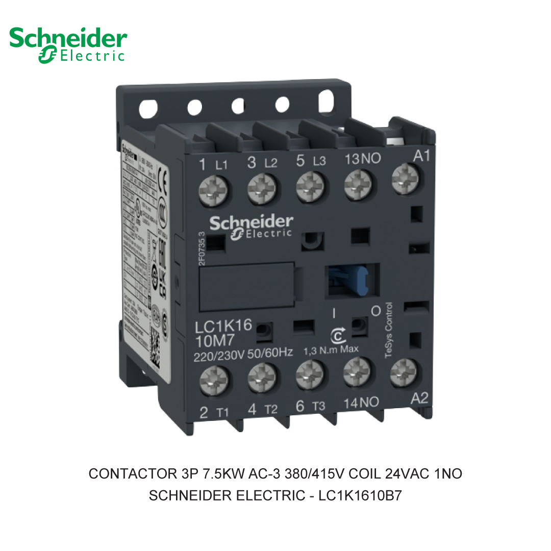 CONTACTOR 3P 7.5KW AC-3 380/415V COIL 24VAC 1NO