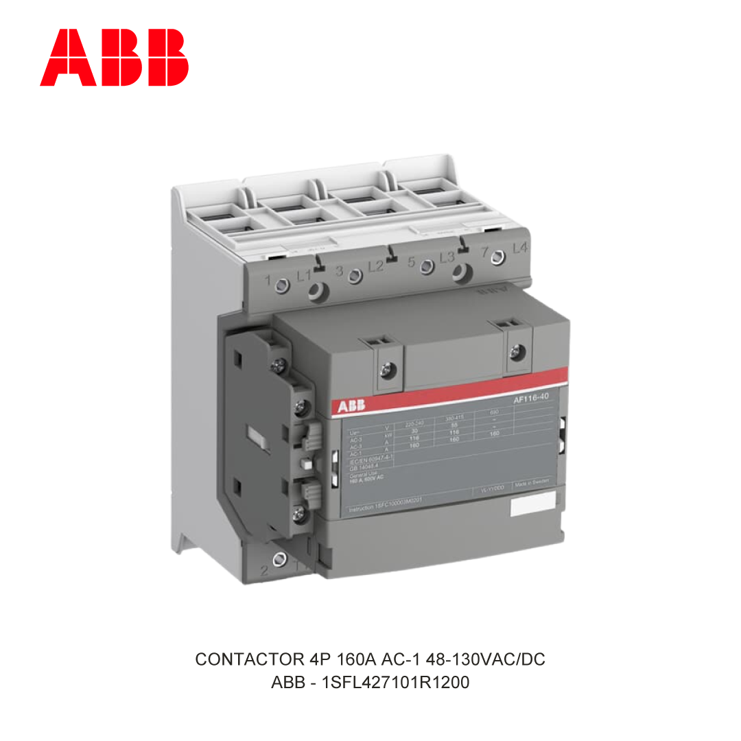CONTACTOR 4P 160A AC-1 48-130V AC/DC