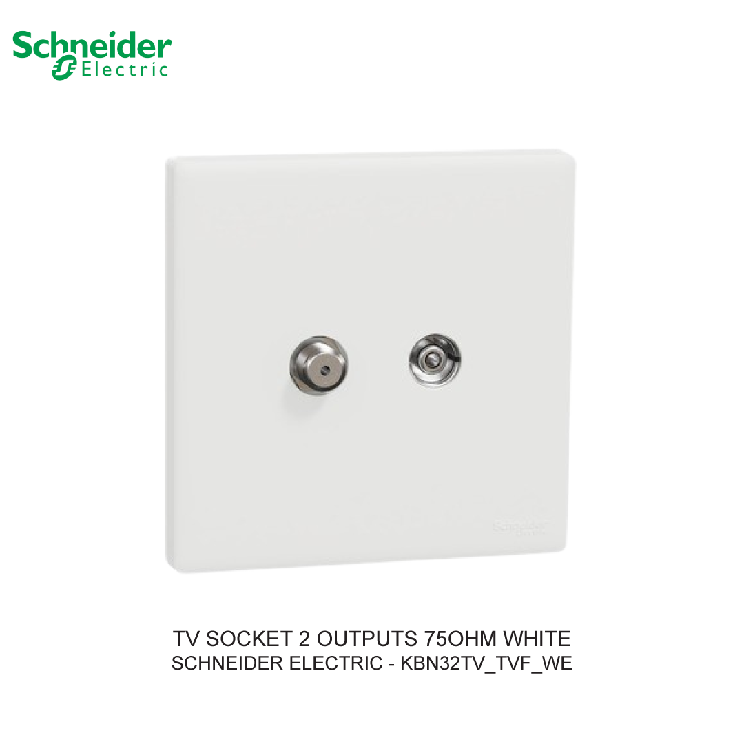 TV SOCKET 2 OUTPUTS 75OHM PUTIH VIVACE E
