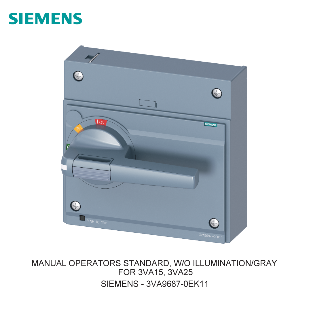 MANUAL OPERATORS STANDARD, W/O ILLUMINATION/GRAY FOR 3VA15, 3VA25