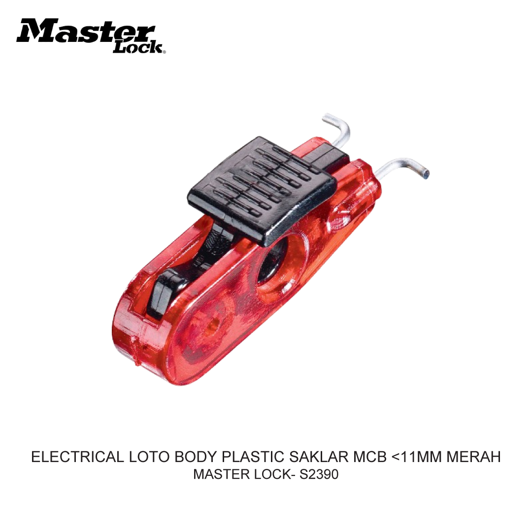 ELECTRICAL LOTO BODY PLASTIC SAKLAR MCB <11MM MERAH