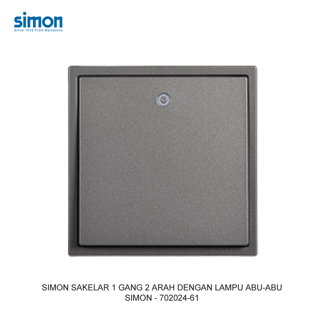 SIMON i7 DOUBLE POLE TWO WAY MODULE WITH LED GREY