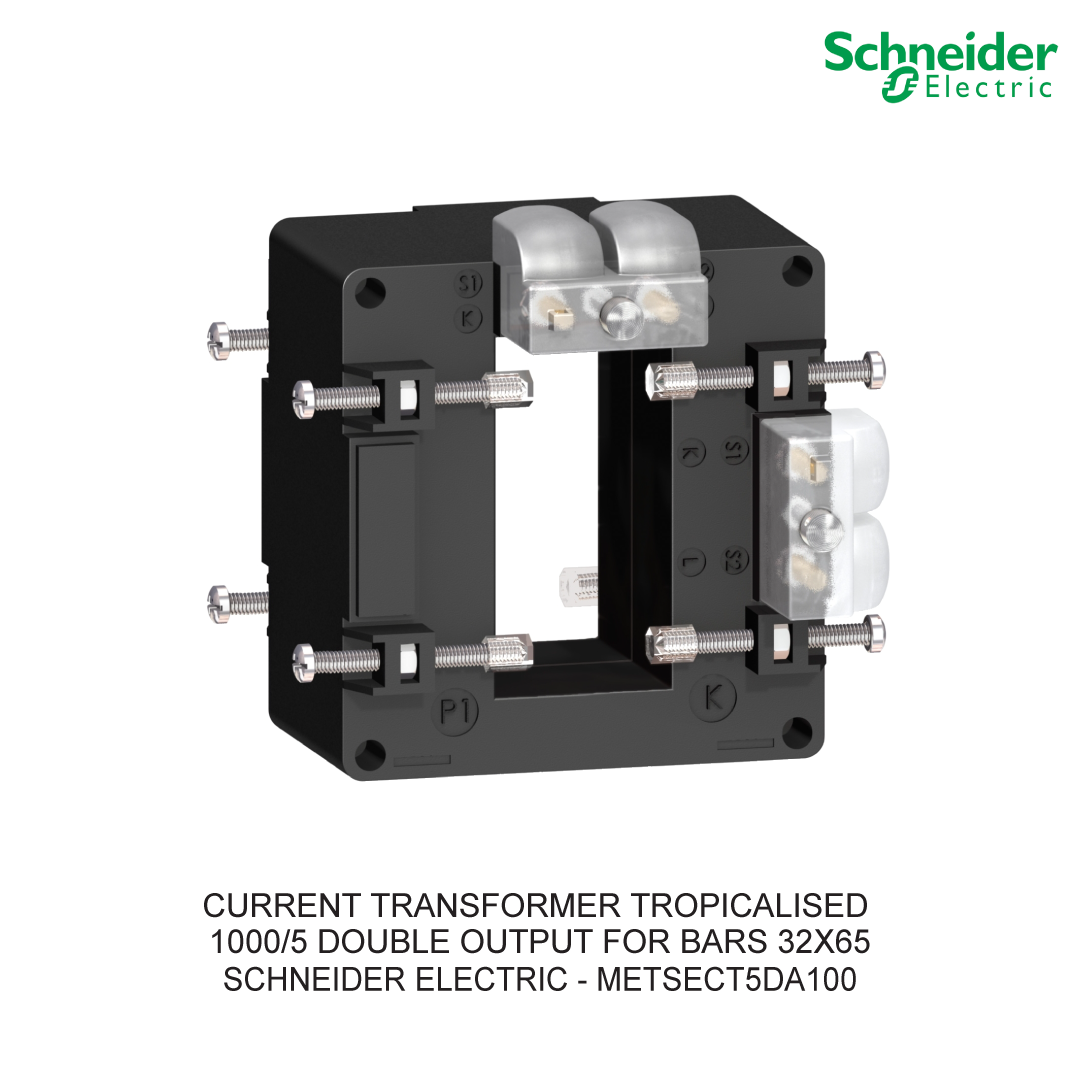 CURRENT TRANSFORMER TROPICALISED 1000/5 DOUBLE OUTPUT FOR BARS 32X65
