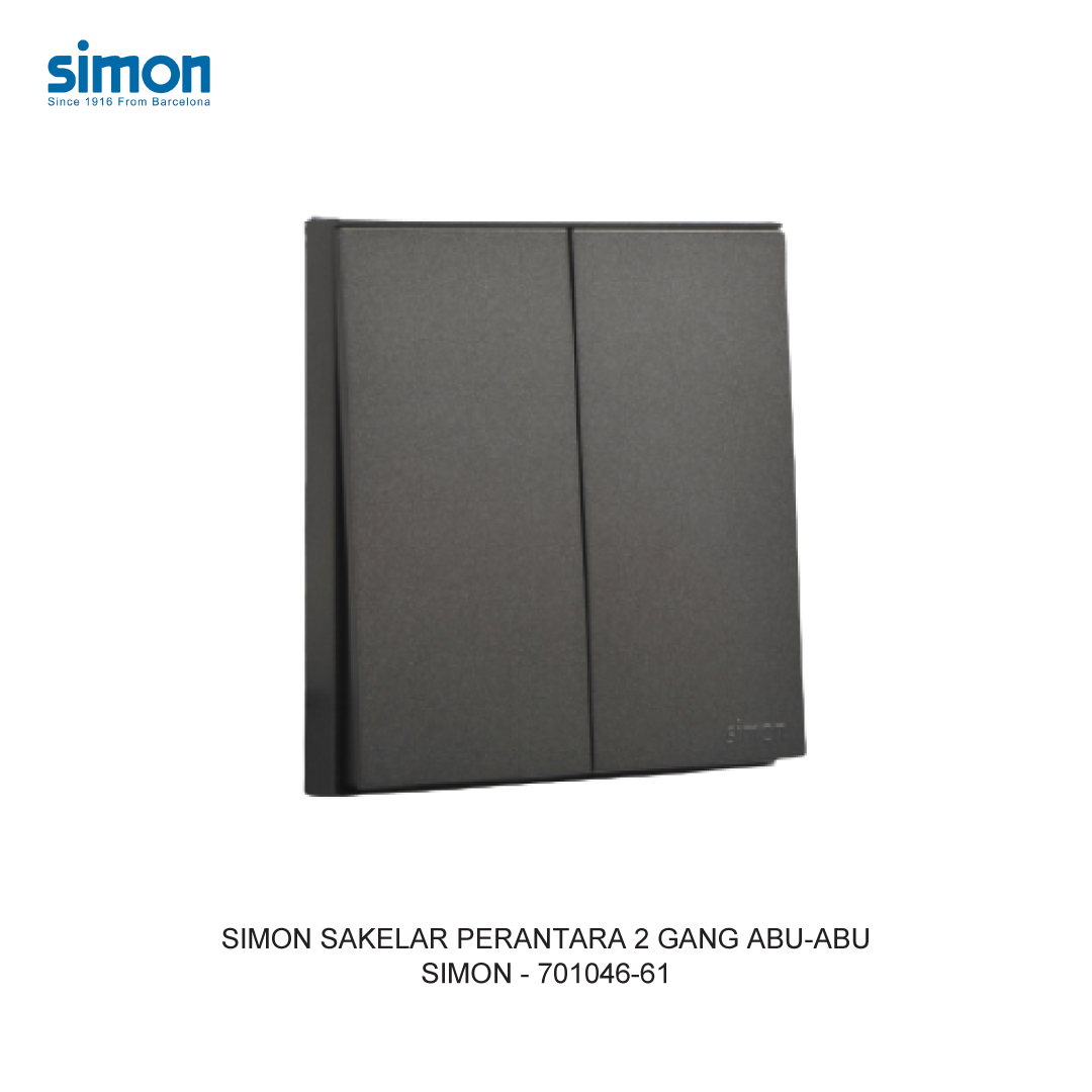 SIMON i7 2 GANG MODULE GREY