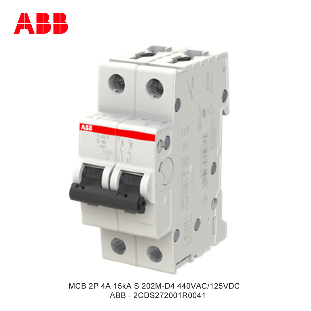 MCB 2P 4A 15kA KURVA D